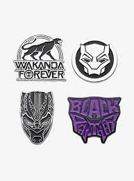 Marvel Black Panther Wakanda Forever Enamel Pin Set Black Panther Tattoo Black Panther Marvel Black Panther