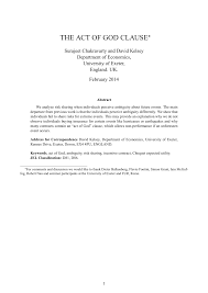 This article helps clarify what it means and whether it's covered. Pdf The Act Of God Clause