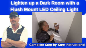 Concealed by the shade is the light source, which when illuminated, casts diffused, ambient light. How To Install A Flush Mount Led Ceiling Light Fixture Youtube