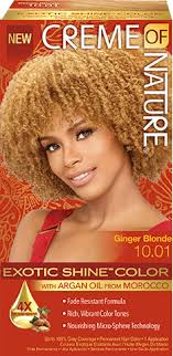 The oil is great for hair, nails, and skin. 10 01 Ginger Blonde Exotic Shine Hair Color Creme Of Nature