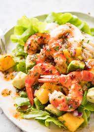 Thai Prawn Mango And Avocado Noodle Salad Recipe Prawn And Avocado Salad Prawn Salad Prawn Dishes