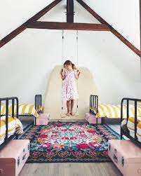 Indoor Swing In Kids Bedroom Yes Love These Exposed Beams Kids Rooms Inspo Kids Room Design Little Girl Rooms