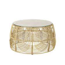 table basse ronde en metal noir et rotin manoha table basse ronde table basse rotin table basse