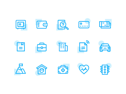 Insurance And Financial Icons Budget Planner Printable Finance Bank Personal Financial Planning