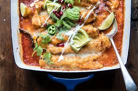 Add the cumin, salt, cilantro, and lime juice and pulse mixture using a shallow bowl, coat each tortilla lightly with the reserved salsa mix. Spicy Poblano Black Bean And Quinoa Enchiladas Half Baked Harvest