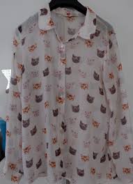 Kedi Desenli Gomlek Koton Gomlek 100 Indirimli Gardrops