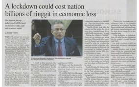 This service is provided on news group newspapers' limited's. A Lockdown Could Cost Nation Billions Of Ringgit In Economic Loss Matta