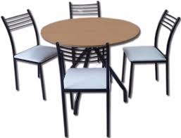 Sillas cocina tapizadas pu 439.003 envi. Juego Cocina Comedor Redonda Combo Mesa 90 Cm 4 Sillas Paris Apilables Cano Pintado Reforzado Directo De Fabrica Pr Mercado Libre