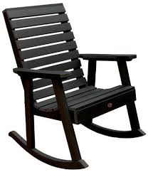 New Eco Friendly Black Patio Rocker Rocking Outdoor Chair Glider Seat Furniture Kandn Rocking Chair Outdoor Rocking Chairs Wood Rocking Chair