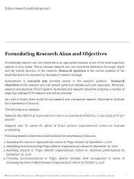 Research objectives = more specific. Formulating Research Aims And Objectives Research Methodology Organizational Culture Leadership