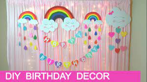 You can start the day by wishing him in the most unique way possible. Simple Birthday Decoration Ideas At Home Diy Rain Of Love Decoration Diy Clouds For Backdrop Youtube