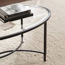 Southern Enterprises Quibilah Metal Glass Oval Coffee Table Walmart Com In 2020 Oval Coffee Tables Glass Cocktail Tables Glass Coffee Table