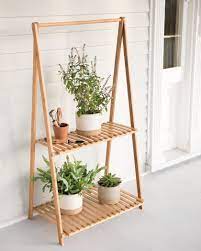 Bamboo Plant Stand With Hanging Bar Gardener S Supply Hanging Plants Diy Hanging Plants Indoor Bamboo Plants