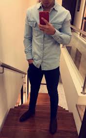 Comment Porter Une Chemise En Jean Comme Ca Mensoutfitsspring Tenue Decontractee Pour Homme Mode Decontractee Pour Homme Mode Homme Casual