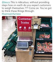 Do tesco sell weighing scales. Maybe The Store Expects You To Sit On Them Tesco Cracks Joke About Barrow Supermarket Scales The Mail