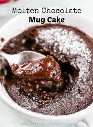 Vegan Molten Chocolate Mug Cake Is Ready In Just 2 Minutes It S Decadent Smooth And Absolutely Heavenly You Won Mug Recipes Quick Dessert Recipes Lava Cakes