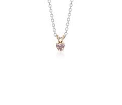Heart pendant or heart shaped pendants appeals to all ages the total carat weight of diamond heart pendant is 0.03 ct 1 pcs heart shaped gold pendants are most prefered on valentine days as gift the diamond heart pendant jewellery comes in option of selection of gold purity of 10k/14k/18k. Heart Shaped Pink Diamond Pendant In Platinum And 18k Rose Gold 1 4 Ct Tw Blue Nile