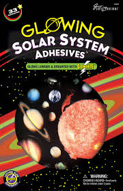 Solar System Glow In The Dark Adhesives Celestial Adhesive University Games