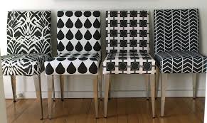 Dining Chairs In Black And White Fabric Dining Chairs Dining Room Chairs Patterned Dining Room Chairs