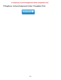 Free information and preview, prepared forms for you, trusted by legal professionals Fillable Online 9 Employee Acknowledgement Letter Templates Free 9 Employee Acknowledgement Letter Templates Freepdf Epub Mobi Fax Email Print Pdffiller