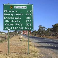 Collage Photo 52 Stuart Highway Sign Port Augusta Australia Port Augusta Outback Australia Australia