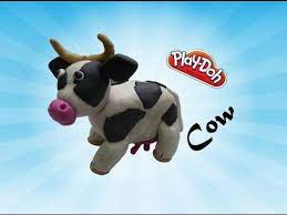 21 How To Make Cow With Modelling Clay Play Doh Play Doh Cow Clay Animals