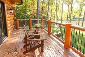 Metal Spindles Deck Exterior Deck Railing Design Cabin Decks Rustic Deck