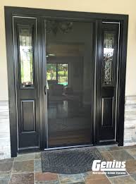 Put operating handle to the inside. Custom Size Single Panel Retractable Screen Door