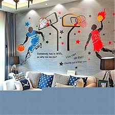 Maybe you would like to learn more about one of these? Kelay Fs 3d Basketball Wall Decals Sports Decals Basketball Stickers Wall Decor Basketball Player Wall Stickers For Boys Room Bedroom Decor Blue2 Red Pricepulse