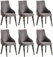 Stuhl schwarz 2er set harlan. Casa Padrino Luxus Art Deco Esszimmer Stuhl Set Grau Schwarz Gold 57 X 55 X H 98 Cm Edles Kuchen Stuhle 6er Set Art Deco Esszimmer Mobel