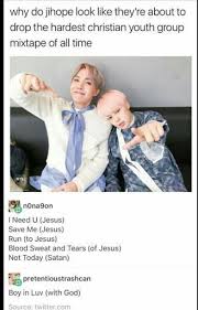 Hahahaha As A Christian Myself I Think This Is Super Hilarious The Captions Made Me Giggle Like A Dumbdumb Kpop Memes Bts Bts Memes Bts Funny