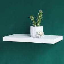 Use white floating shelves in the kitchen to maintain an airy and spacious look without neglecting storage. Amazon Com Welland Simons Floating Wall Shelf White Shelves 18 Inch White Welland Floating Wall Shelves Floating Wall Wall Shelves
