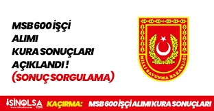 Milli savunma bakanlığı tarafından yapılan 1072 kişilik işçi alımı için kura çekimi i̇şkur üzerinden yapılıyor. Milli Savunma Bakanligi Msb 600 Isci Alimi Kura Sonuclarini Acikladi Sorgulama Ekrani