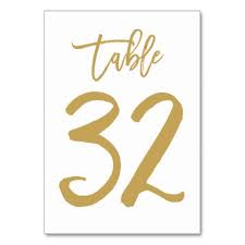 Chic Hand Lettered Table Number Gold Table 32 Zazzle Com Gold Table Hand Lettering Silver Table