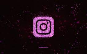 Please contact us if you want to publish an instagram logo. Download Wallpapers Instagram Glitter Logo Black Background Instagram Logo Purple Glitter Art Instagram Creative Art Instagram Purple Glitter Logo For Desktop Free Pictures For Desktop Free