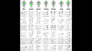 Full Gym Bodyweight Workout Chart At Home Youtube