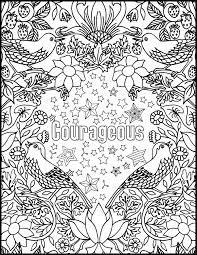 Courageous Positive Word Coloring Book Printable Coloring Words Coloring Book Coloring Book Set Online Coloring Pages