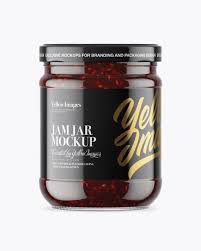 Download Clear Glass Jar With Raspberry Jam Mockup Present Your Design On This Mockup Simple To Change The Mockup Free Psd Free Psd Mockups Templates Clear Glass Jars PSD Mockup Templates
