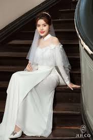 Áo dài cưới trắng ADT 34