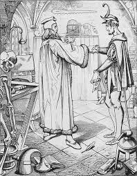 Williams, with samuel west as faust, toby jones as mephistopheles, anna maxwell martin as gretchen and derek jacobi as the lord. Faust S Pact With Mephisto Engraving Goethe S Faust Book Art Illustration
