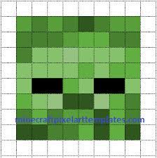Zombie Minecraft Pixel Art Pixel Art Templates Pixel Art