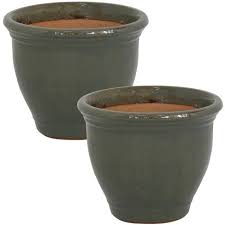 We directly import our planters from vietnam and china, passing the savings on to you. Sunnydaze Studio Outdoor Indoor High Fired Glazed Uv And Frost Resistant Ceramic Flower Pot Planter With Drainage Holes 9 Diameter Gray 2 Pack Target