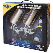 Titan 19223 4 Pc Hvlp Dual Set Up Spray Gun Kit Tit19223 Tl19223