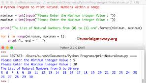 The first strategy of hello world square roots 1 2 3 is used for finding the integer square root of a number. Python Program To Print Natural Numbers From 1 To N