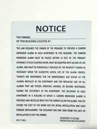 Hpd Carbon Monoxide Detector Notice Carbon Monoxide Detector Carbon Monoxide Alarms Carbon