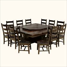 Modern Pioneer Solid Wood Lazy Susan Pedestal Dining Table Chair Set Dining Table Chairs Pedestal Dining Table Square Dining Tables