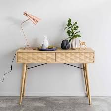 Konsole Mit 2 Schubladen Aus Massiveiche Idees De Decor Mobilier De Salon Deco Maison Du Monde