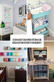 Kick your baby's nursery into high gear with these clever changing table ideas. 15 Smart Diaper Storage Ideas For Every Nursery Shelterness