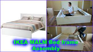 ikea leirvik bed frame assembly youtube