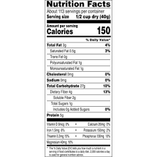 Fda finalized the new nutrition facts label for packaged foods to reflect new scientific information. Quaker Old Fashioned Oats 5 Lb 2 Pk Sam S Club